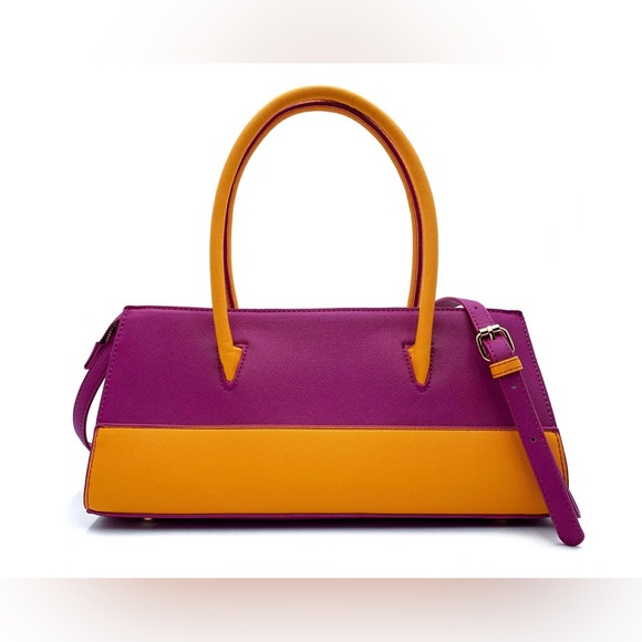 Trina Turk NWT cope lock satchel with shoulder strap detachable and adjustable - Picture 4 of 9